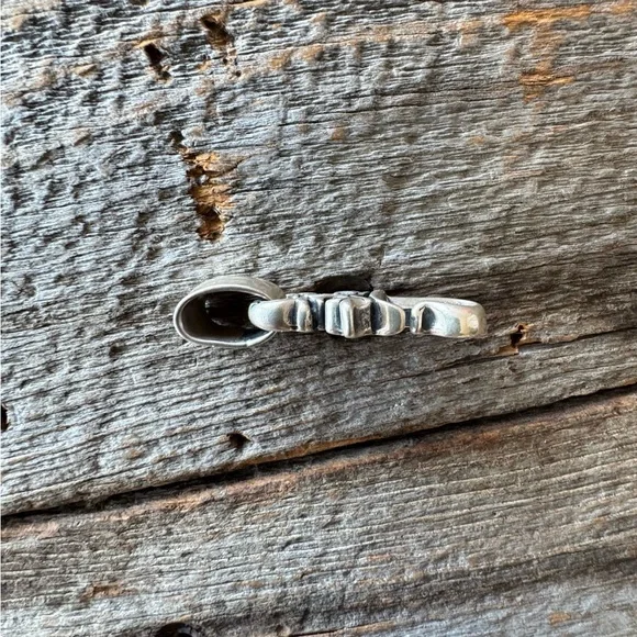 Bill Wall Leather Initial Crown Pendant: Letter "J" - Picture 4 of 6